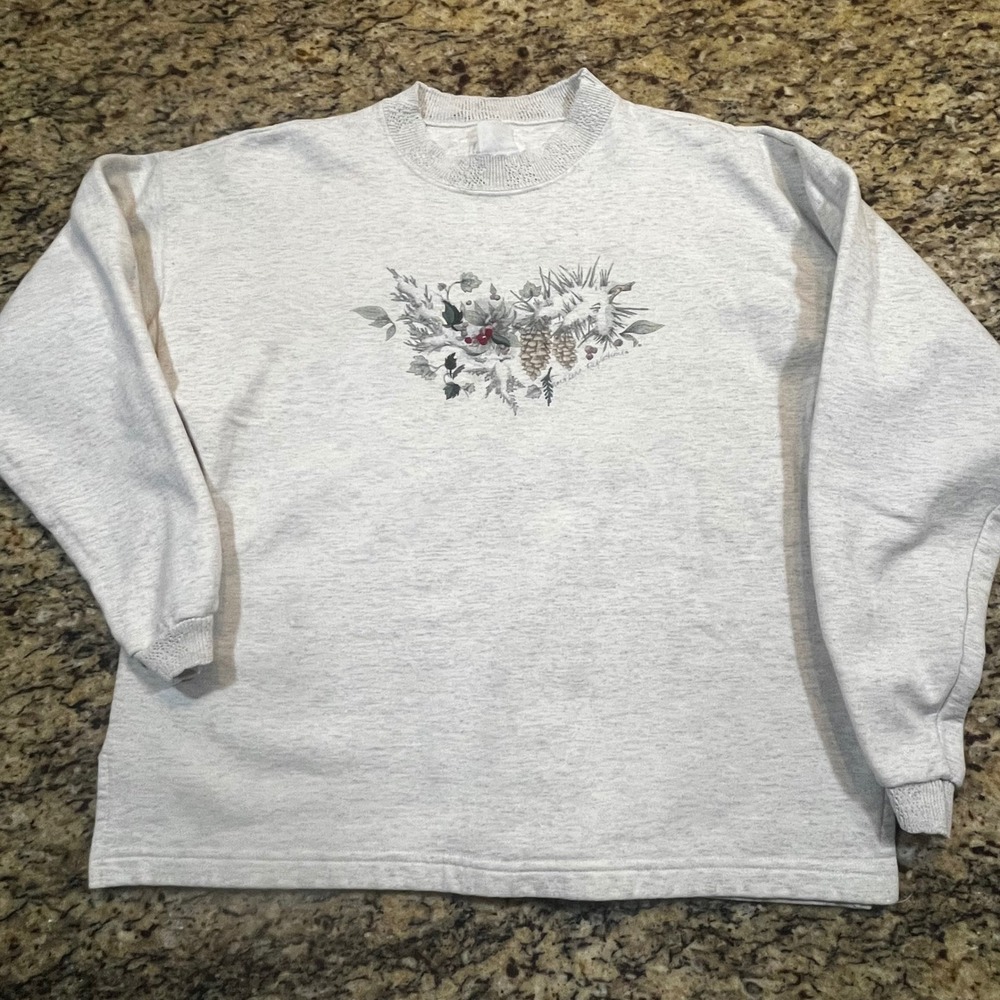 Vintage Northern Reflections Northern Treasures Nature Sweatshirt Gray L